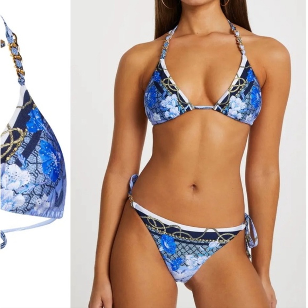 River island Blue Floral Bikini Set